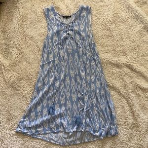 Blue and White Sleeve Less Water